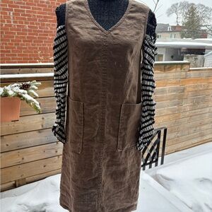 Comrags | V-Neck Linen Midi Dress